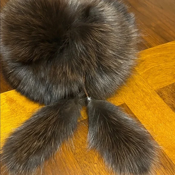 Brown Fur Hat, mink real brown fur, woman hat, new, România - Picture 9 of 11